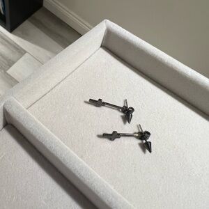 Topshop spike and cross earrings